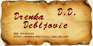Drenka Debljović vizit kartica